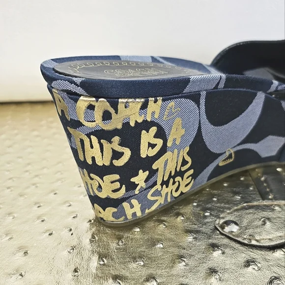 COACH CARISSA HEELS💙💛 - Picture 7 of 14